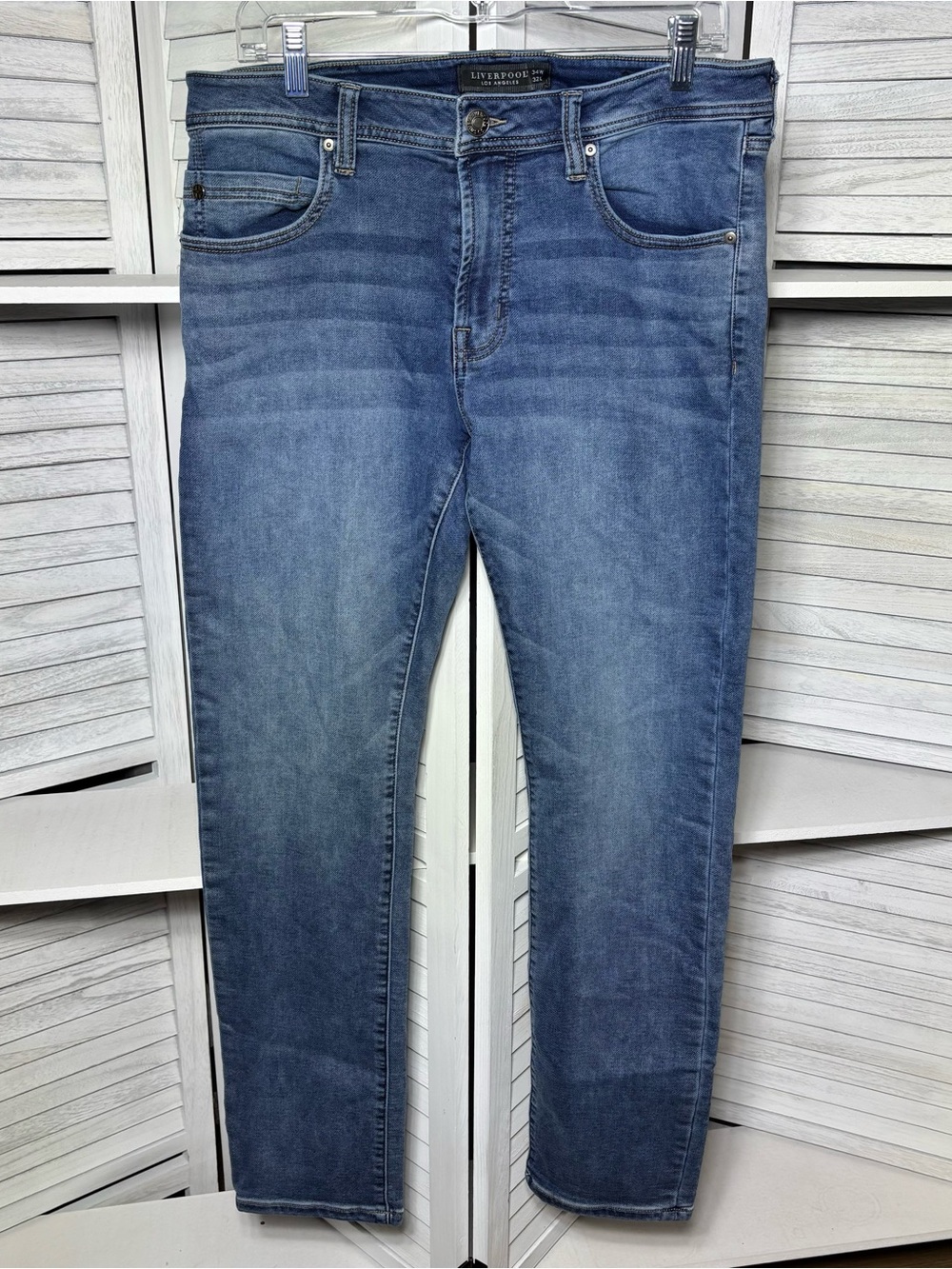 Liverpool Kingston Modern Straight Men’s Jeans 34x32 Stretch Medium Wash